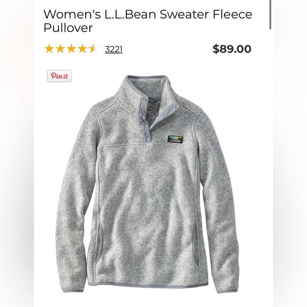 LL Bean Women’s Fleece Pullover